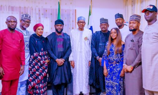 PHOTOS: Seyi Tinubu leads youth wing of APC presidential campaign to visit Buhari