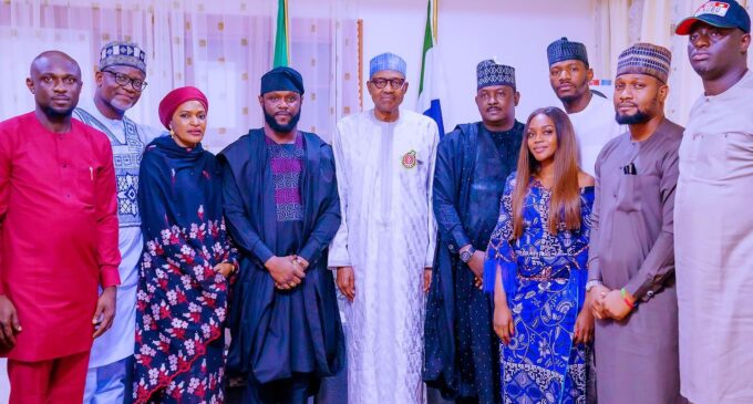 PHOTOS: Seyi Tinubu leads youth wing of APC presidential campaign to visit Buhari