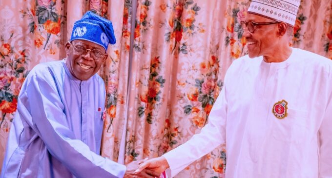 PHOTOS: Buhari meets with Tinubu after pledging support for his campaign