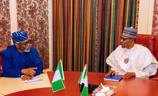 PHOTOS: Gbaja meets with Buhari to ‘discuss important national issues’