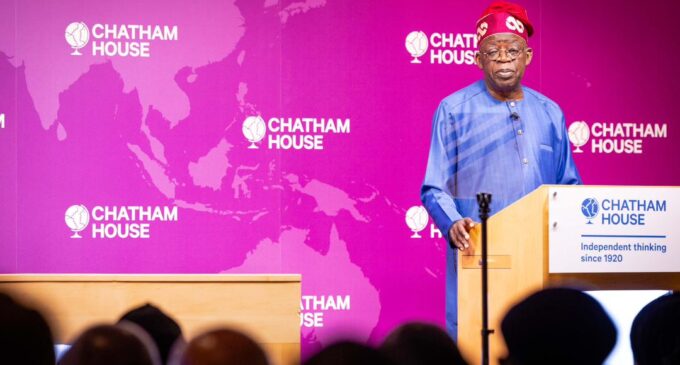 PHOTOS: El-Rufai, Ganduje, Fayemi present as Tinubu speaks at Chatham House