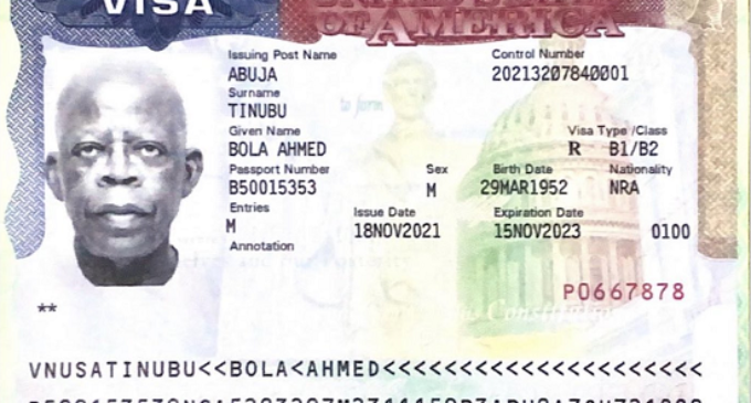 Keyamo shares Tinubu’s US visa amid rumours he was denied