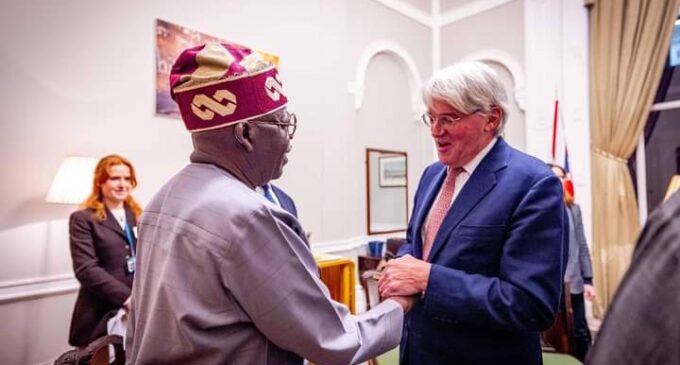 PHOTOS: After Chatham House outing, Tinubu meets with UK minister for Africa