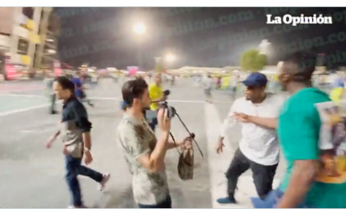 VIDEO: Eto’o attacks cameraman outside World Cup stadium
