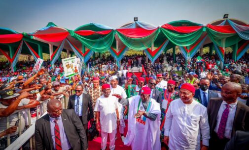 PHOTOS: Tinubu takes presidential campaign to Enugu, visits Ugwuanyi
