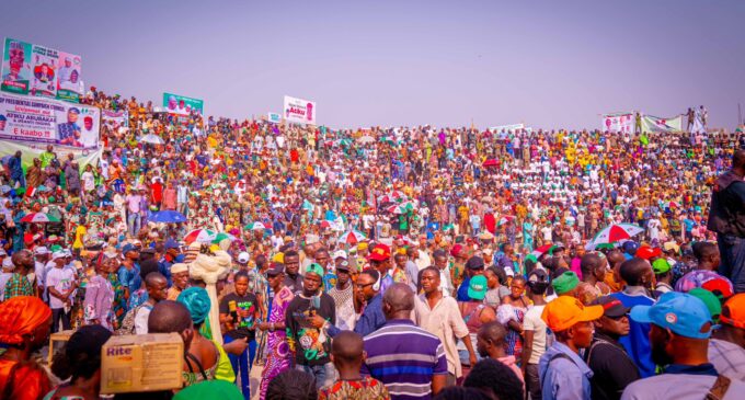 PHOTOS: Massive crowd as PDP holds presidential campaign in Ogun