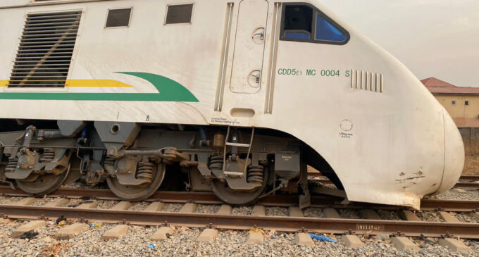 PHOTOS: Train derails in Abuja
