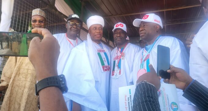 SPOTTED: Rotimi Amaechi attends APC presidential campaign rally in Adamawa