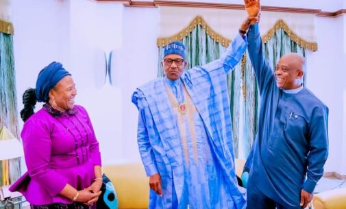 PHOTOS: Abia APC guber candidate, wife meet with Buhari