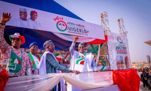 ‘I almost shed tears’ — Atiku hails turnout at Ekiti rally, vows to improve residents’ welfare