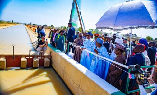 PHOTOS: Buhari inaugurates 5700-hectare irrigation scheme, agro-allied farm in Jigawa