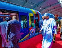 PHOTOS: Buhari inaugurates first phase of Lagos blue line rail project