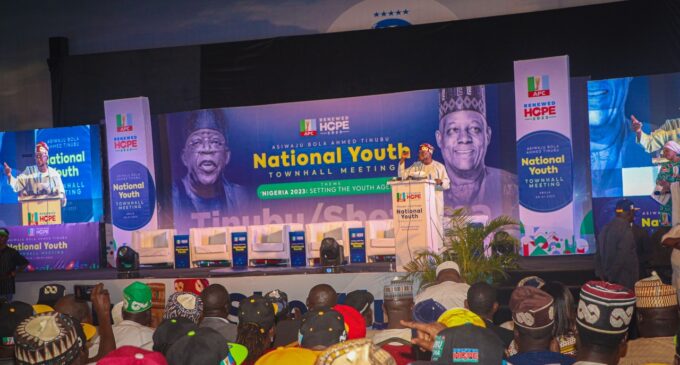 PHOTOS: Tinubu holds town hall meeting with youths in Abuja