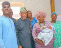 Rotary District 9110 governor visits LASUTH’S first female baby in 2023, donates equipment