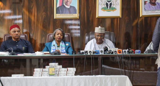 PHOTOS: INEC presents voter register to political parties