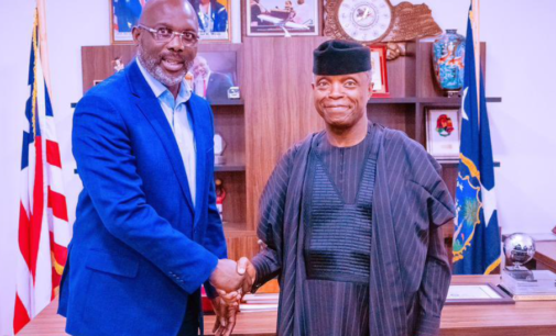 PHOTOS: Osinbajo meets with George Weah in Liberia