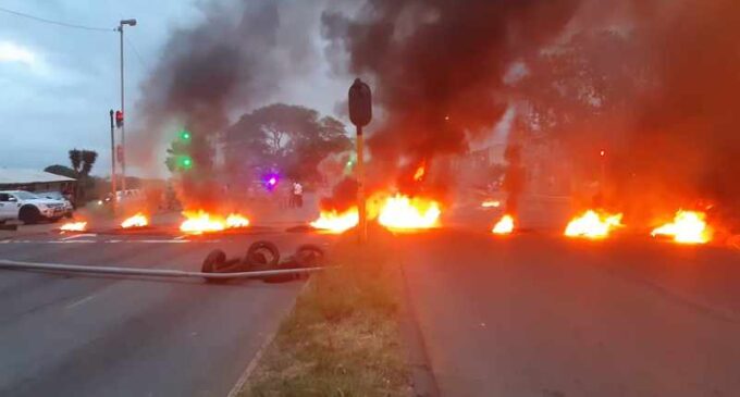 Violent protests erupt in South Africa amid growing frustration at electricity crisis