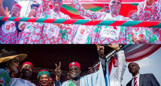 PHOTOS: Atiku campaigns in Delta as Tinubu holds rally in Abia