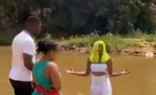 Real or skit? Actress on set goes into trance after summoning river goddess