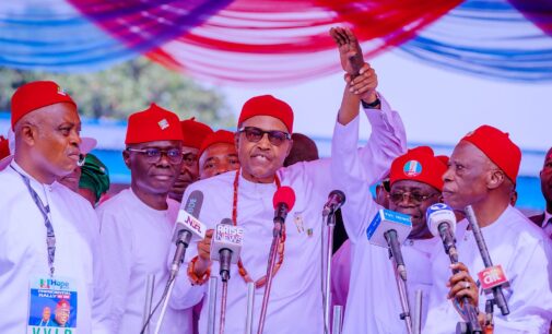 PHOTOS: APC holds presidential campaign rally in Imo | Buhari gets chieftaincy title