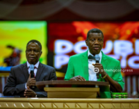 Miracles as Adeboye removes his jacket during a sermon