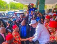 PHOTOS: Ugwuanyi welcomes Atiku to Enugu — but absent at PDP campaign rally