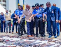 PHOTOS: Police hand over seized weapons to arms control centre