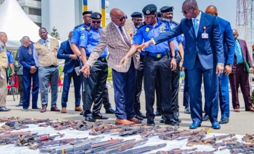 PHOTOS: Police hand over seized weapons to arms control centre