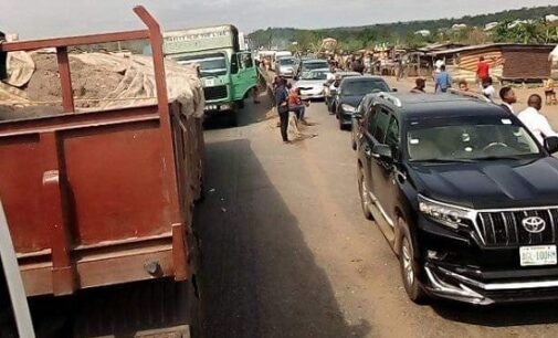 PHOTOS: Travellers stranded as Ondo residents protest cash, petrol scarcity