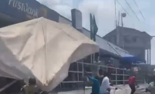 Petrol, naira scarcity: ‘One shot’ as Ogun residents protest, vandalise banks
