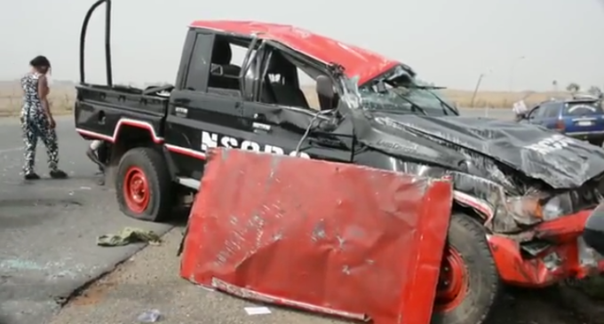 #NigeriaElections2023: NSCDC vehicle conveying officers to Lagos crashes in Abuja