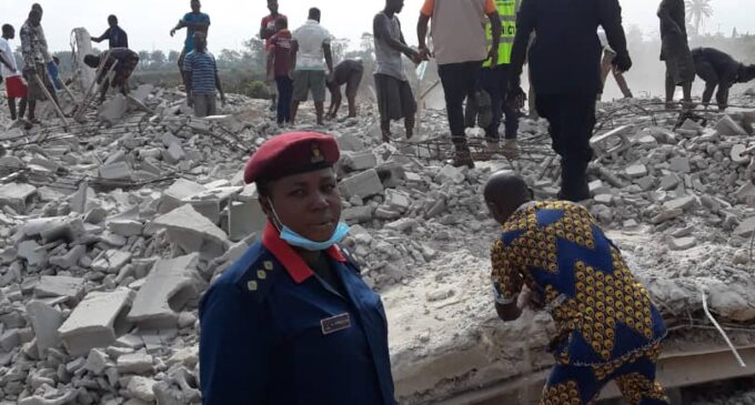 ‘At least one dead’ as two-storey building collapses in Rivers