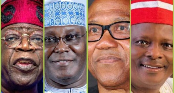 #NigeriaDecides2023: Tinubu, Atiku, Obi and RMK in battle royale