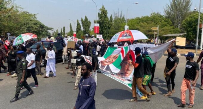 ‘New low from perennial loser’ — APC tackles Atiku over protest at INEC HQ