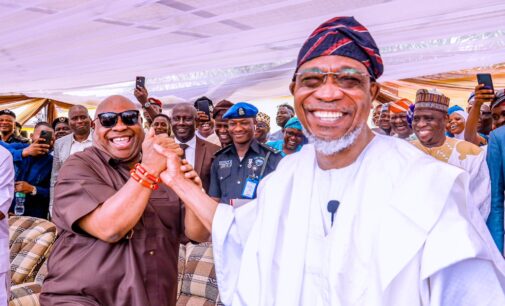 PHOTOS: Adeleke, Aregbesola attend unveiling of passport office in Osun