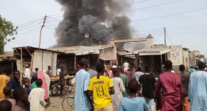 Shops destroyed as fire razes another market in Borno