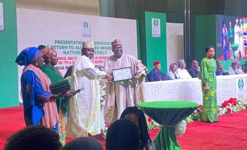 PHOTOS: INEC presents certificates of return to reps-elect