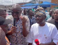 VIDEO: Fayose campaigns for Sanwo-Olu in Lagos