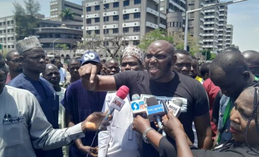 PHOTOS: Pro-Tinubu group stages protest in Abuja, warns Atiku, Obi against intimidating judiciary