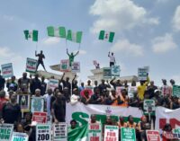 PHOTOS: Protesters in Abuja seek resignation of INEC chair
