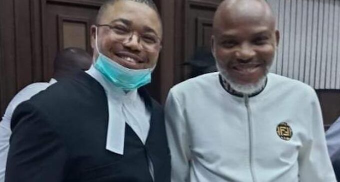 Nnamdi Kanu has no plan to disband his legal team, says lawyer