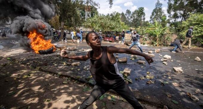 Two dead as violent anti-government protests rock Kenya