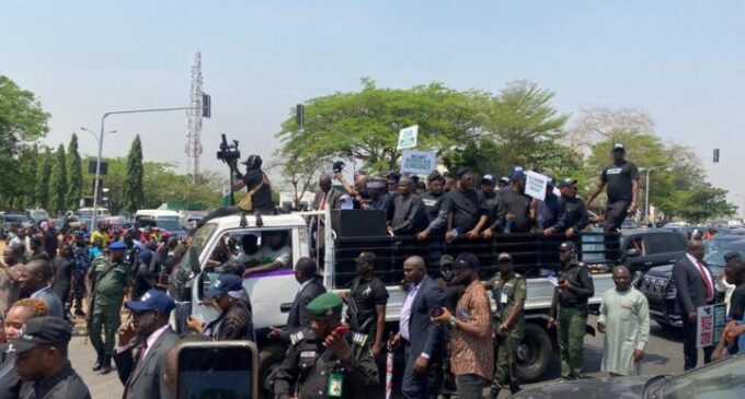 ‘We have no allegiance to any party’ — INEC addresses Atiku-led protesters