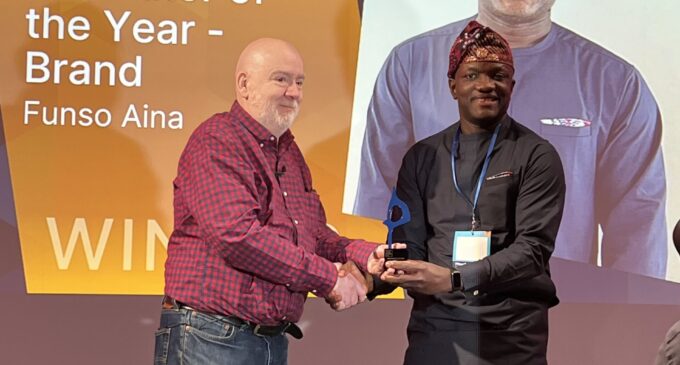 Funso Aina becomes first African to win ‘Innovator of the Year’ at SABRE Awards