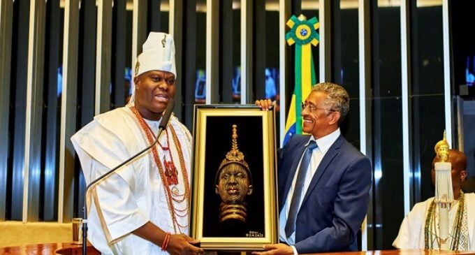 Ooni inducts Brazil’s president Luiz Lula as descendant of Oduduwa