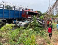 Six dead, three injured as truck collides with car in Cross River