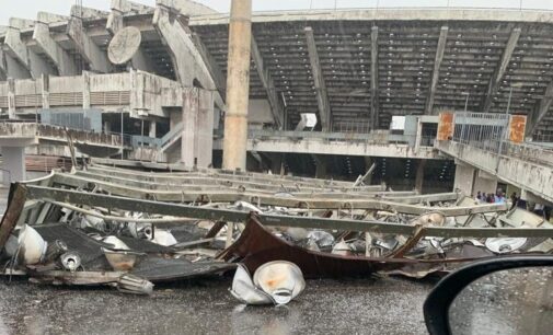 FG shuts Lagos stadium over floodlight mast collapse