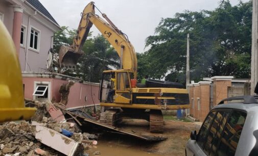 PHOTOS: Lagos demolishes ‘illegal buildings’ sited at airport-restricted area