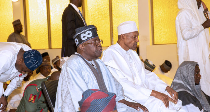 PHOTOS: Buhari, Tinubu attend Juma’at prayers in Abuja