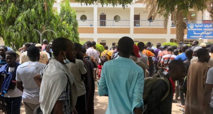 PHOTOS: Buses finally arrive to evacuate Nigerian students from Sudan